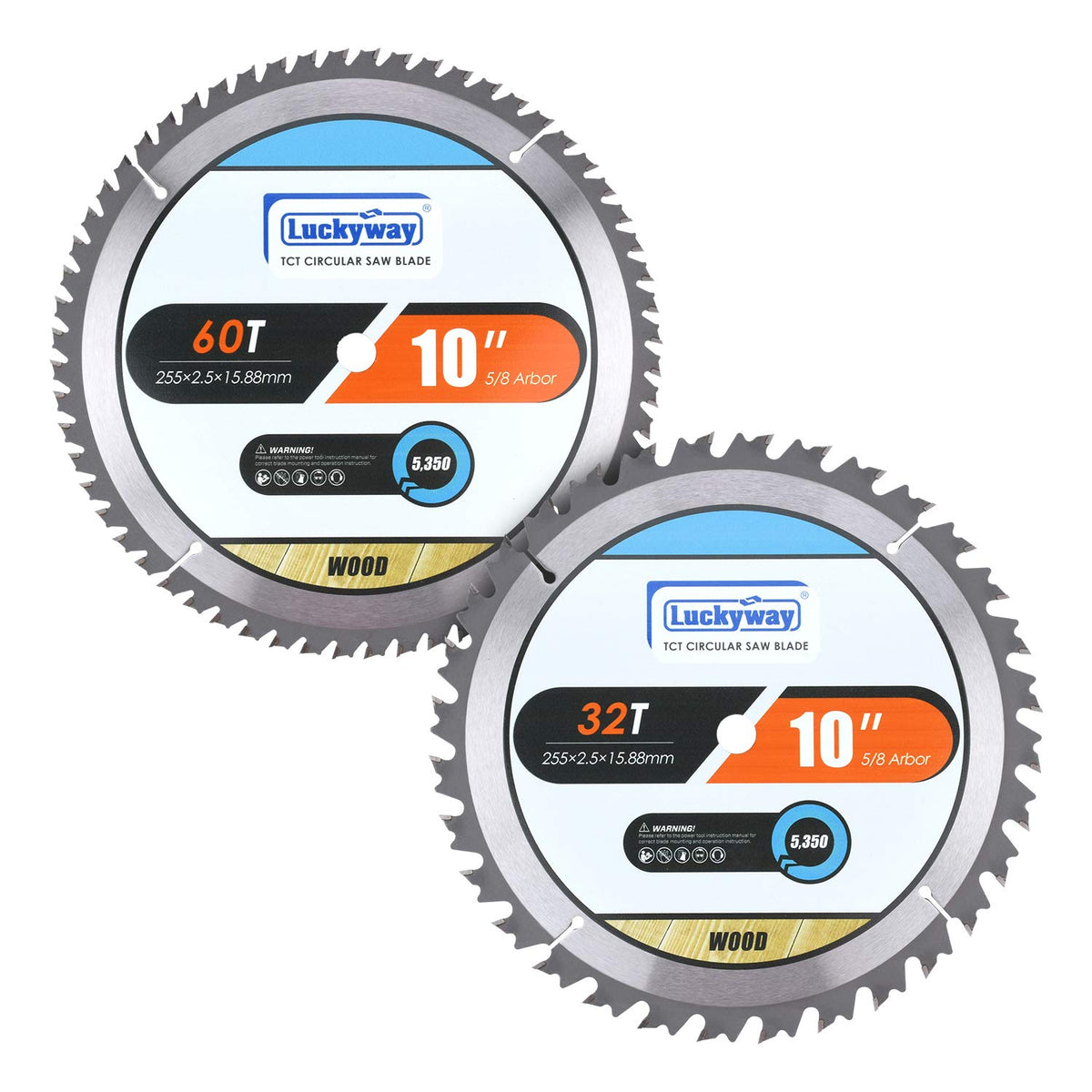 Luckyway 60T blade for clean, precise crosscuts on a 10-inch table saw.