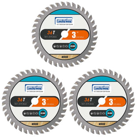 Luckyway 3-inch blade with 36T ATB teeth for smooth wood cuts.
