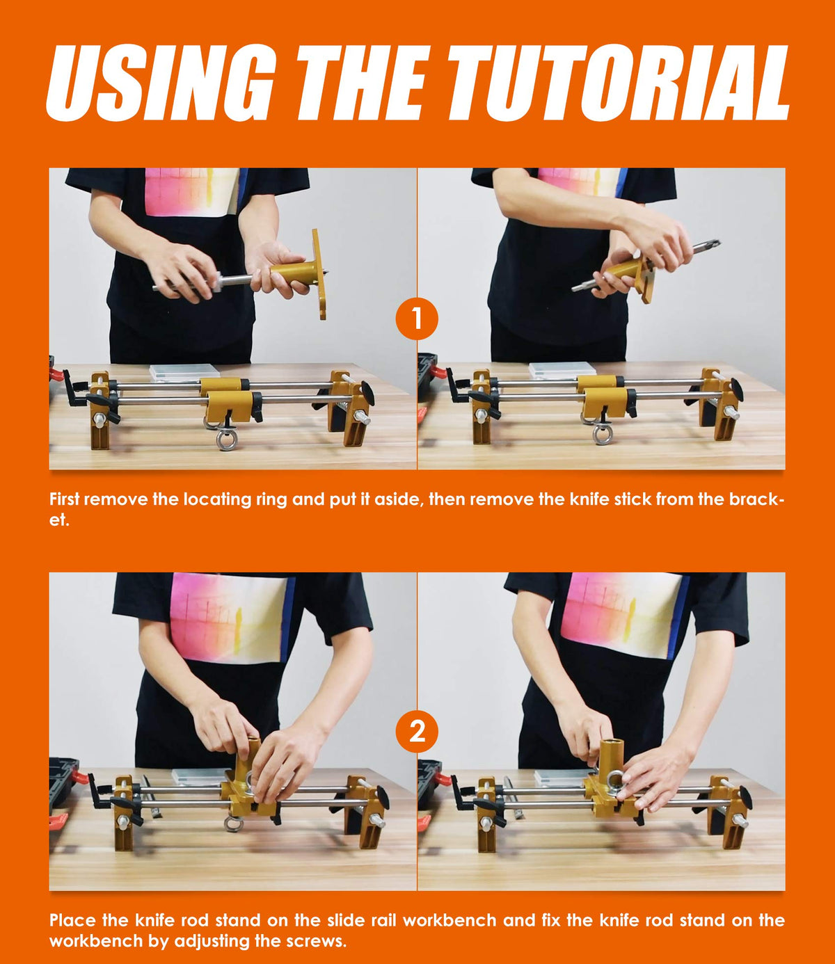 Luckyway depth stops and guide ensure safe, controlled cutting depth.