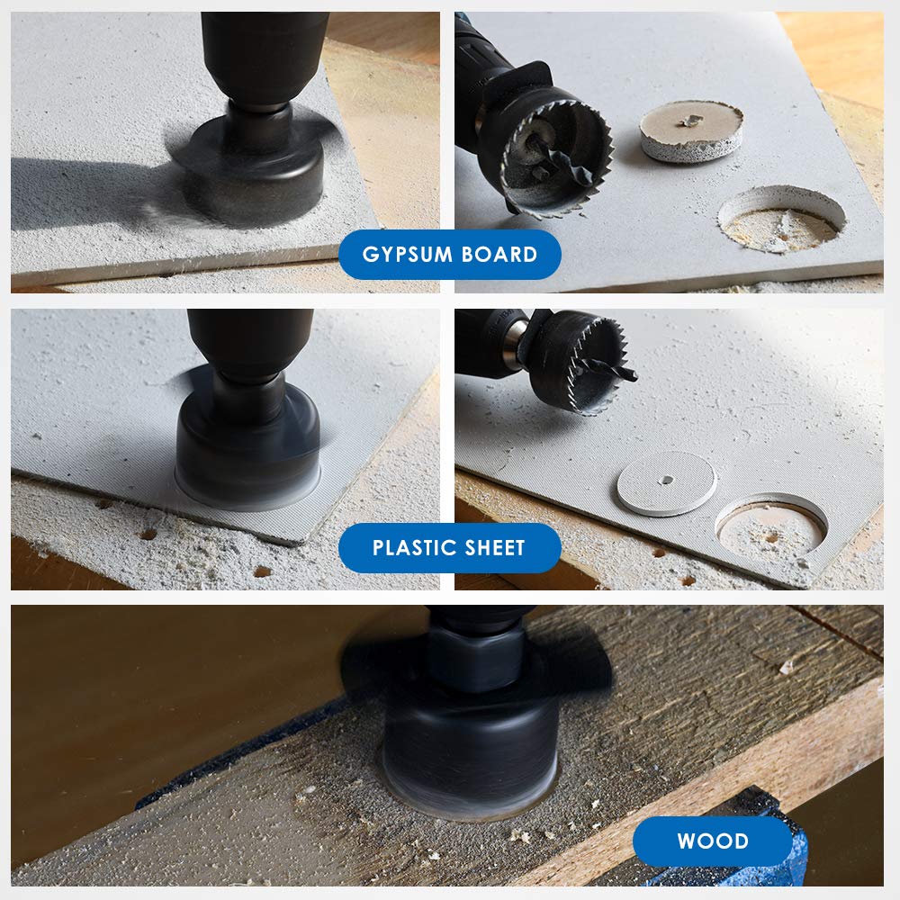 Luckyway hole saw 38mm cutting edge creates larger drywall holes