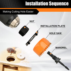 Luckyway Hole Saw Kit Pro fourteen sizes range for precise hole diameters