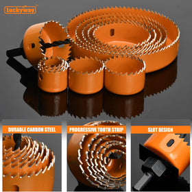 Luckyway Hole Saw Kit Pro ideal for plywood and PVC projects