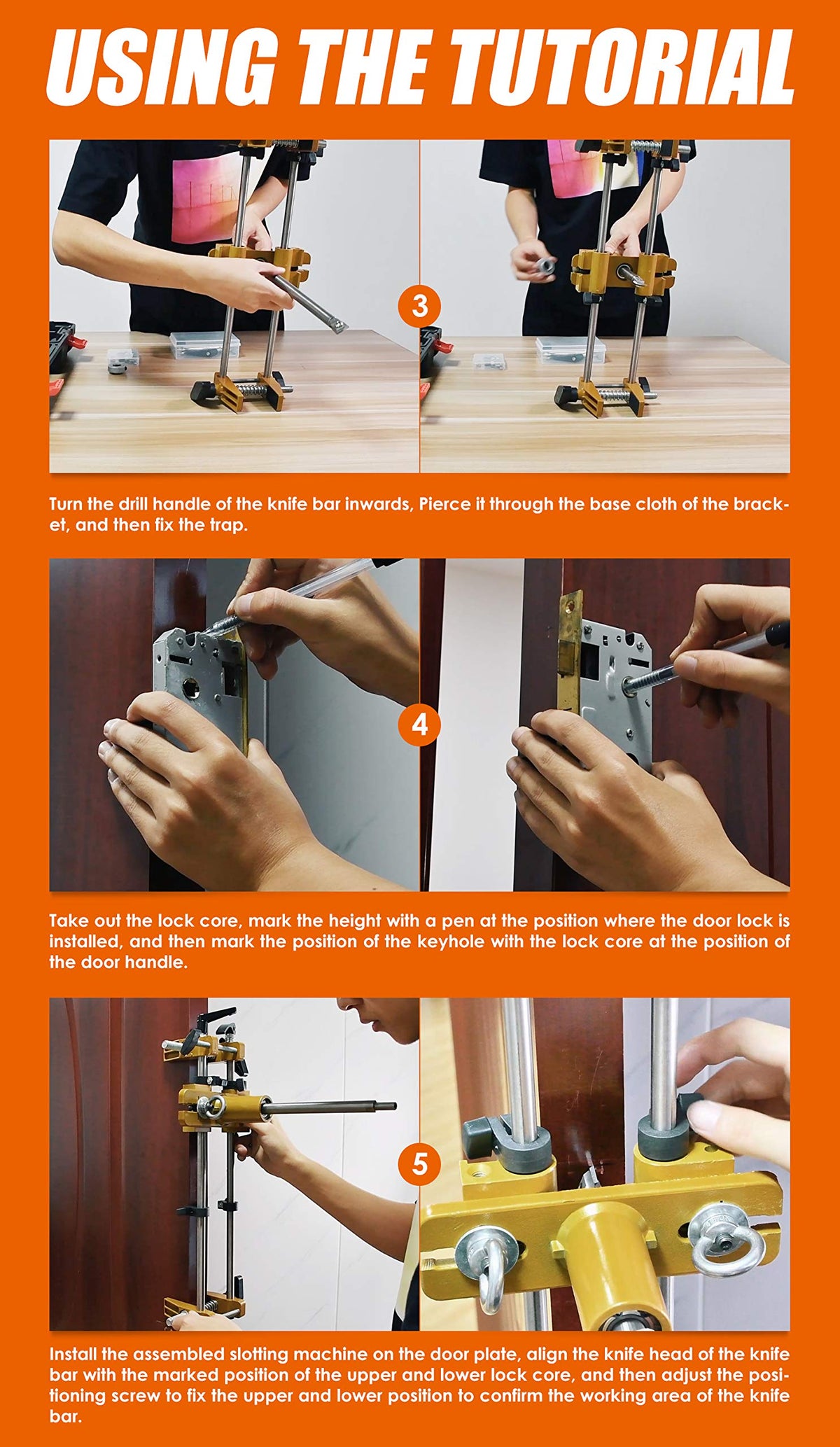Luckyway metal bracket and accessories organize a complete mortising workflow.