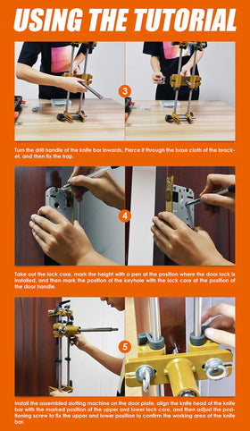 Luckyway metal bracket and accessories organize a complete mortising workflow.
