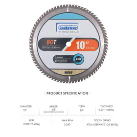 Luckyway 2 pack miter blades deliver fine finish