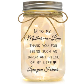 Luckyyds Mason Jar Night Light with warm LED glow for cozy home decor.