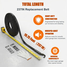 Luclyyasys seven-foot garage door belt for quieter operation and smooth movement.