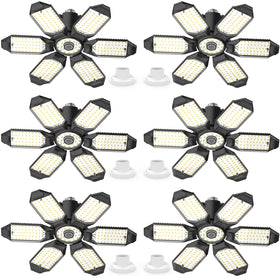LUCORUSC six-panel garage light provides broad, even workshop illumination