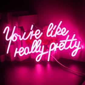 LUCUNSTAR pink neon sign wall decor glows softly for chic spaces
