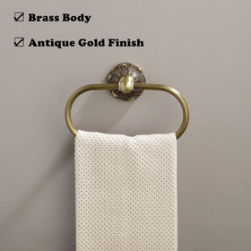 Lucyound Brass Petal-Relief detail adds vintage luxury to any space.