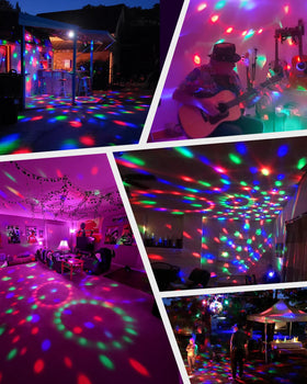 Luditek color-changing disco ball light with multi-color effects