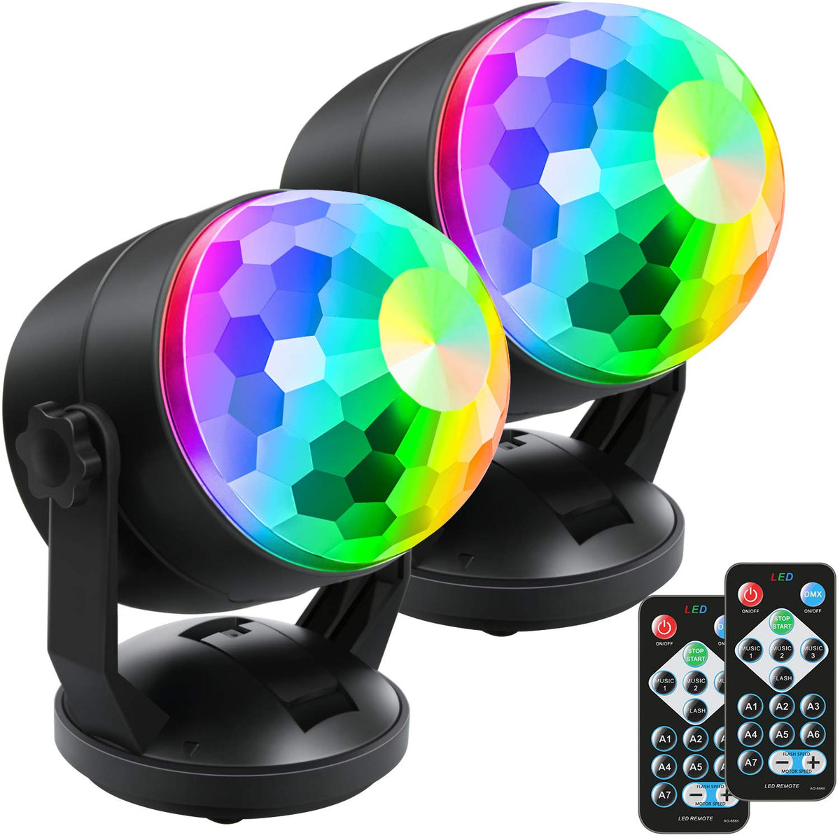 Luditek disco ball light on desk offering vibrant indoor party lighting