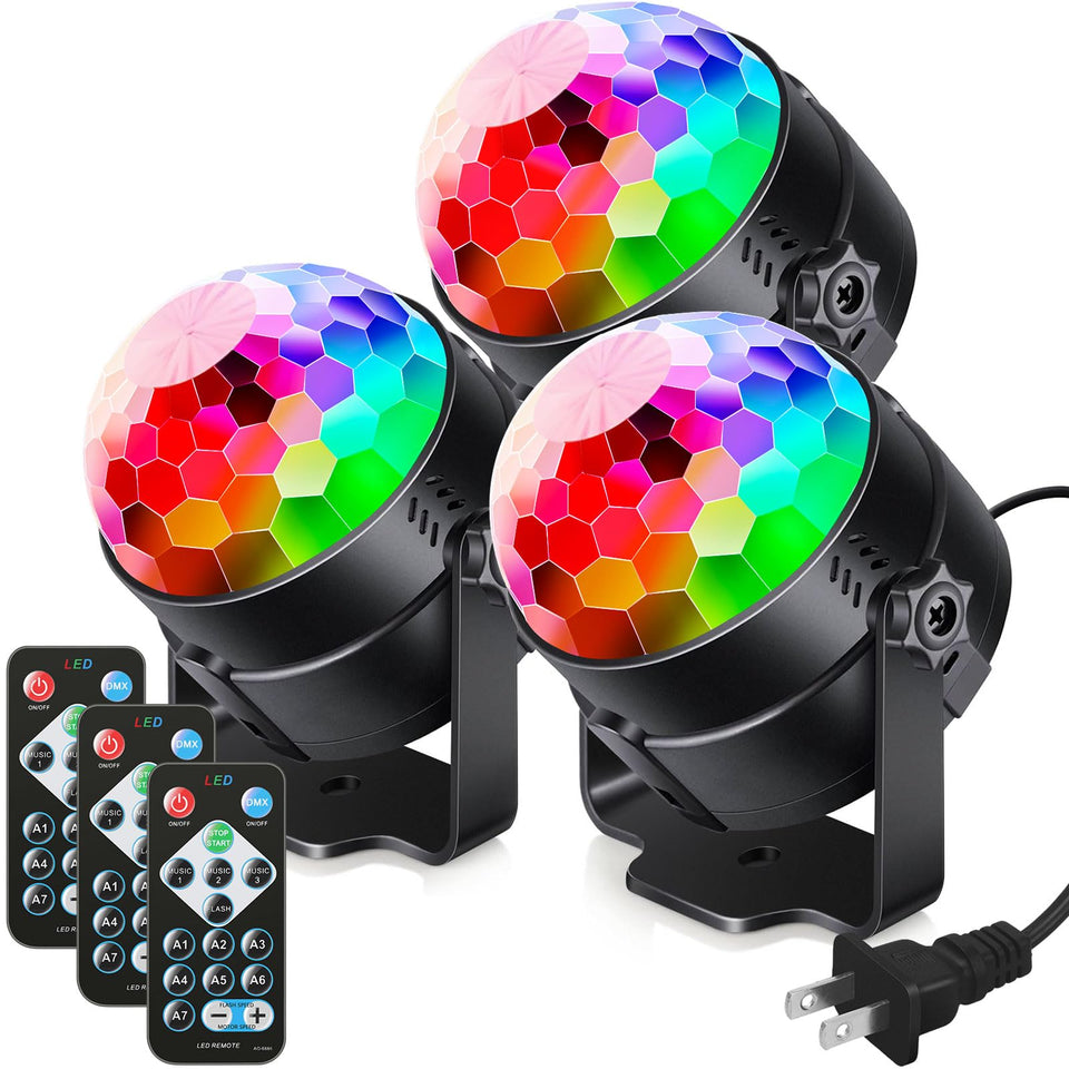 Luditek disco ball light with remote for easy party setup