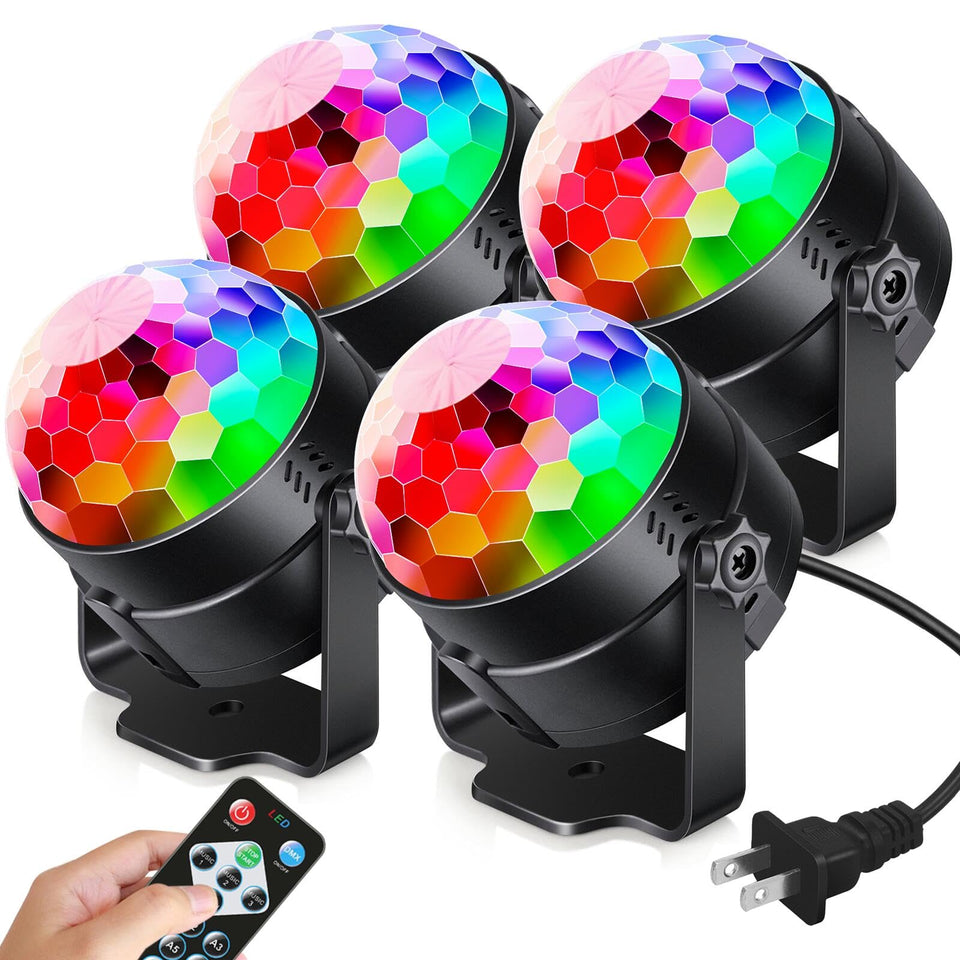 Luditek disco ball light with remote for customizable party control