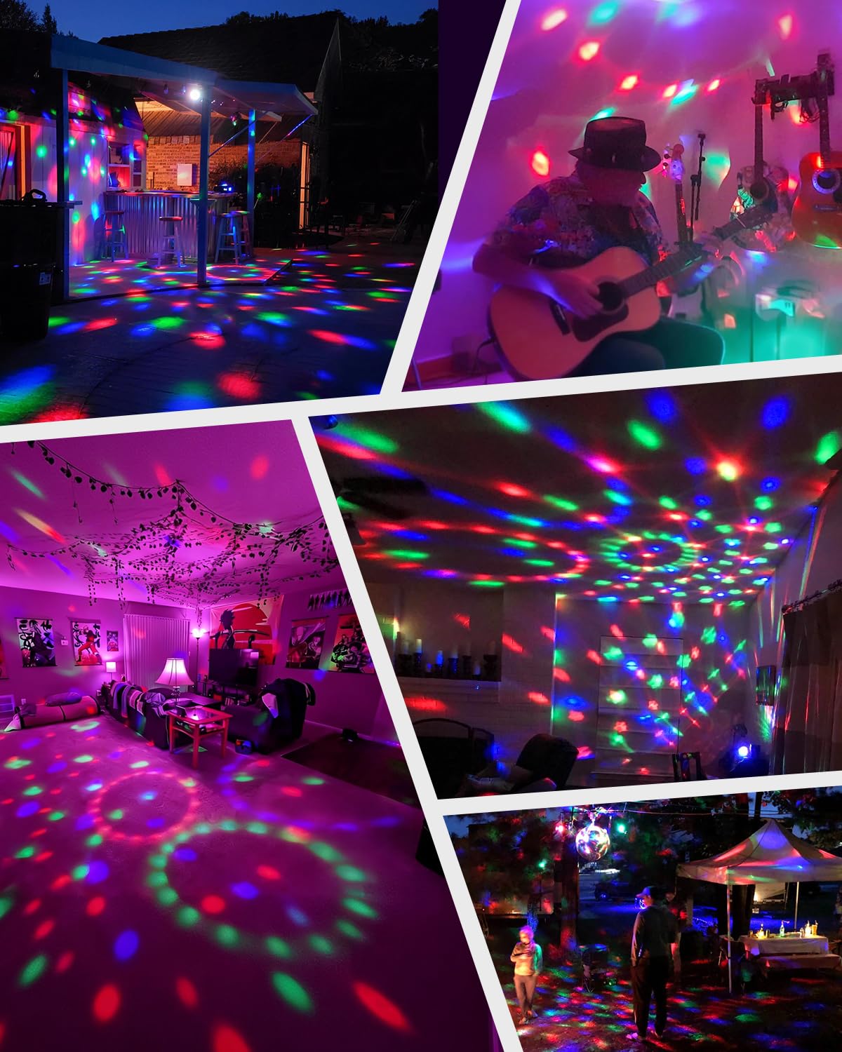 Luditek disco ball light rotation speed adjustable for dynamic dance-floor effects.