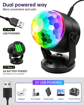Luditek two-pack disco ball lights for consistent party lighting