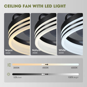 LUDOMIDE app control enables timer and settings management for the fan.