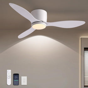 LUDOMIDE ceiling fan lights closeup shows dimmable LED for customizable ambiance.