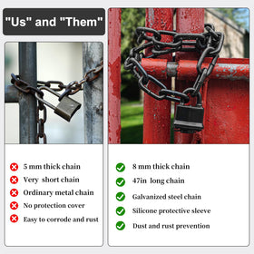 LUECMO lock set protects bikes and equipment in outdoor environments.