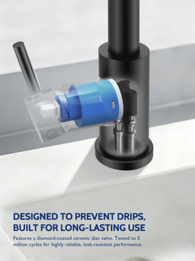 LUFEIDRA ceramic cartridge delivers leak-proof performance during heavy use