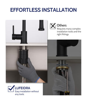 LUFEIDRA deck plate compatibility for versatile sink configurations