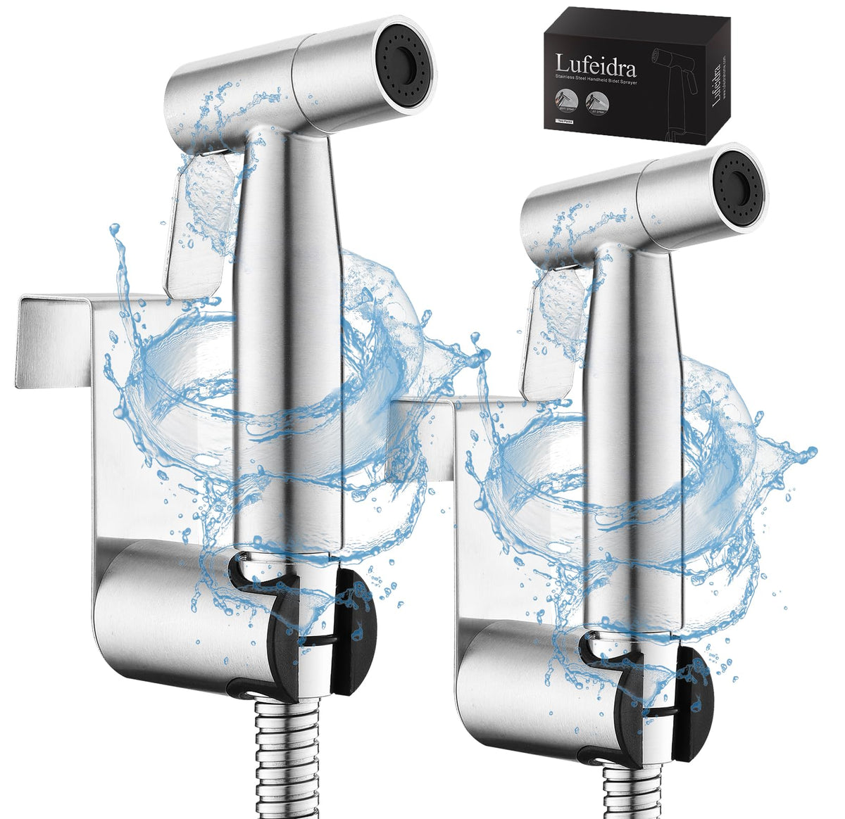 LUFEIDRA handheld bidet sprayer for gentle toilet cleansing and refreshed skin.