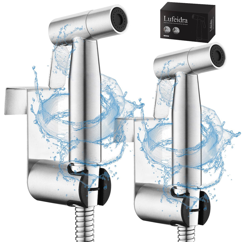 LUFEIDRA handheld bidet sprayer for gentle toilet cleansing and refreshed skin.