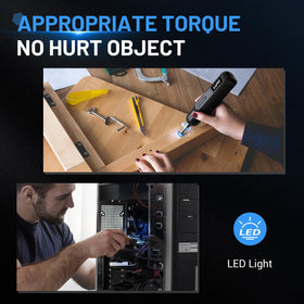 LUFF includes 12 driver bits for various furniture, electronics, and DIY tasks