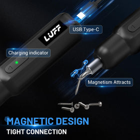 LUFF magnetic chuck securely holds bits for steady, accurate driving