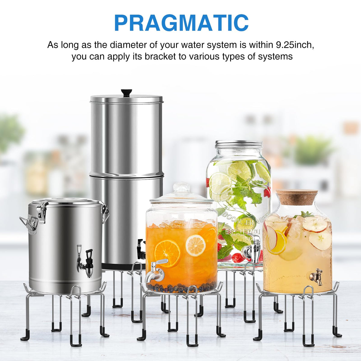 LUFFYLIVE non-slip feet design stabilizes the unit on countertops and outdoor surfaces