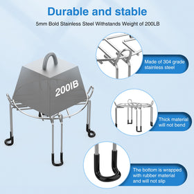 LUFFYLIVE outdoor-ready stand ideal for camping, picnics, and garden parties