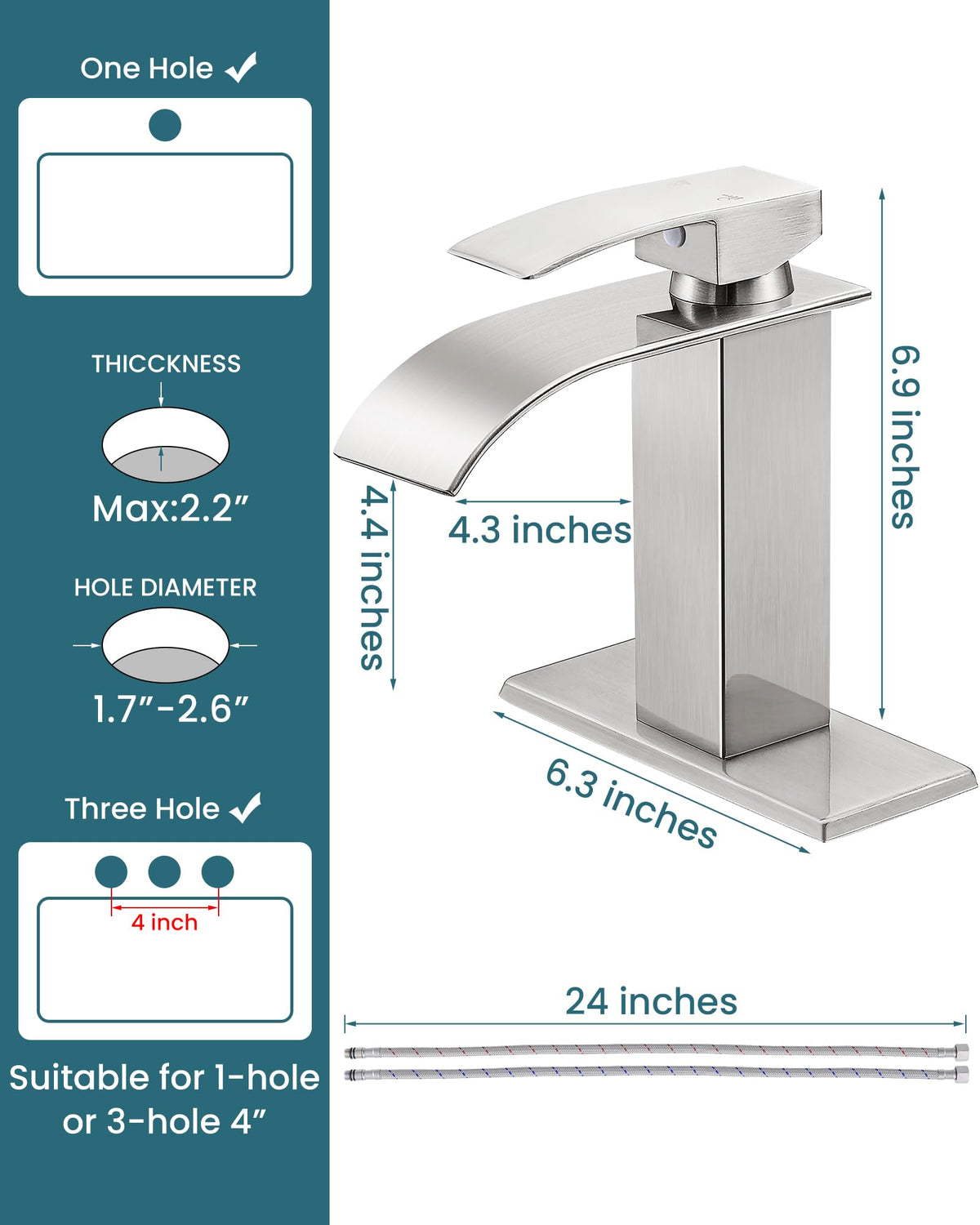 LUFG pop-up drain included for a clean, cohesive basin look.