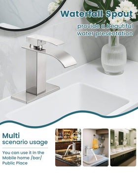 LUFG included supply hoses simplify under-sink connections.