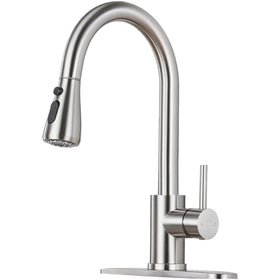 LUFG kitchen faucet with pull-down sprayer for flexible cleaning and easy rinsing.