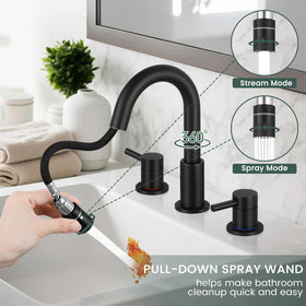 LUFG faucet dual levers offer precise hot and cold control.