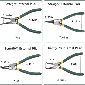 LUFMWCWD snap ring pliers set internal curved for tight spots