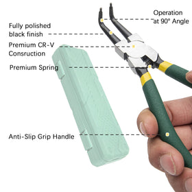LUFMWCWD snap ring pliers set internal straight for deep access