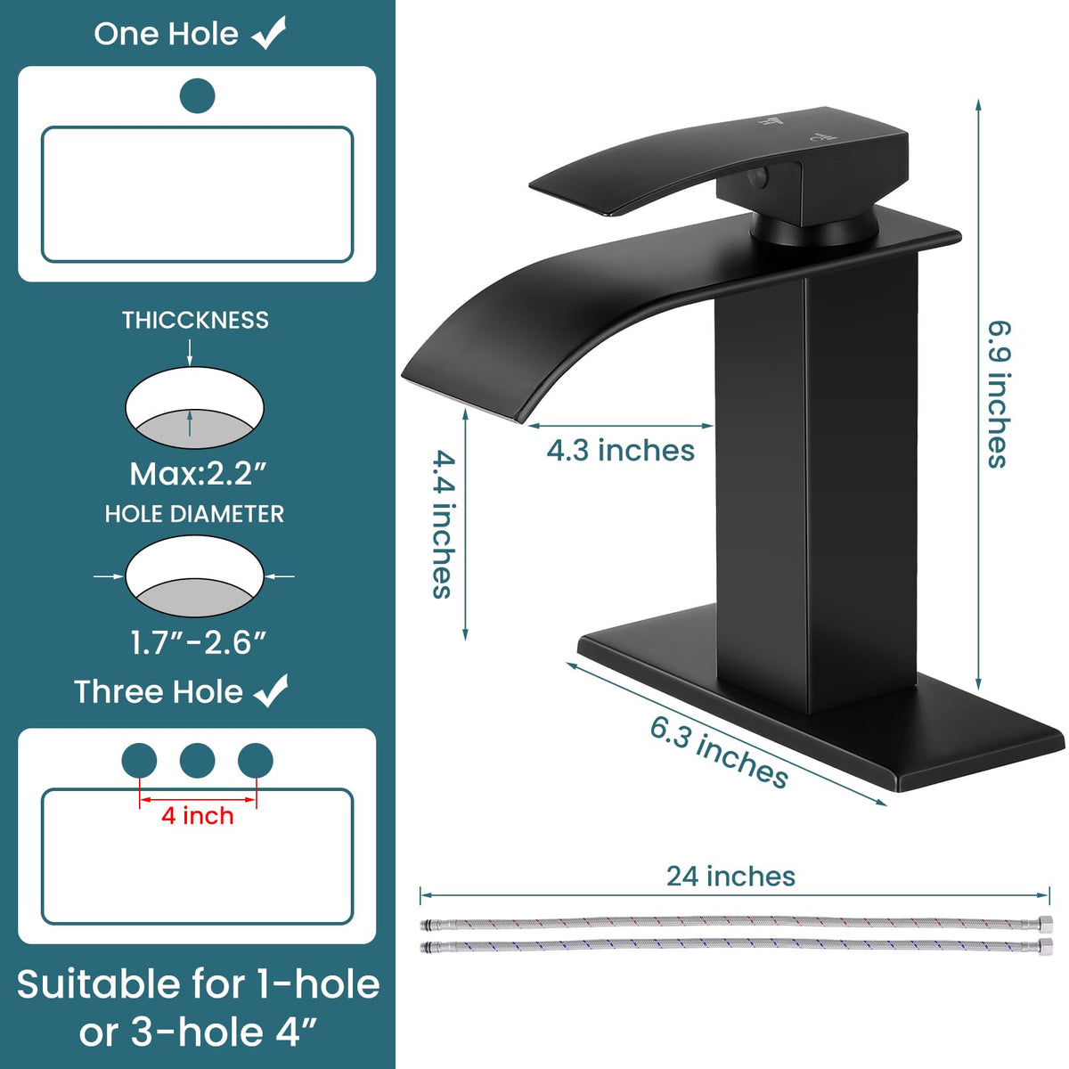 LUFG pop-up drain included for a clean, seamless basin.