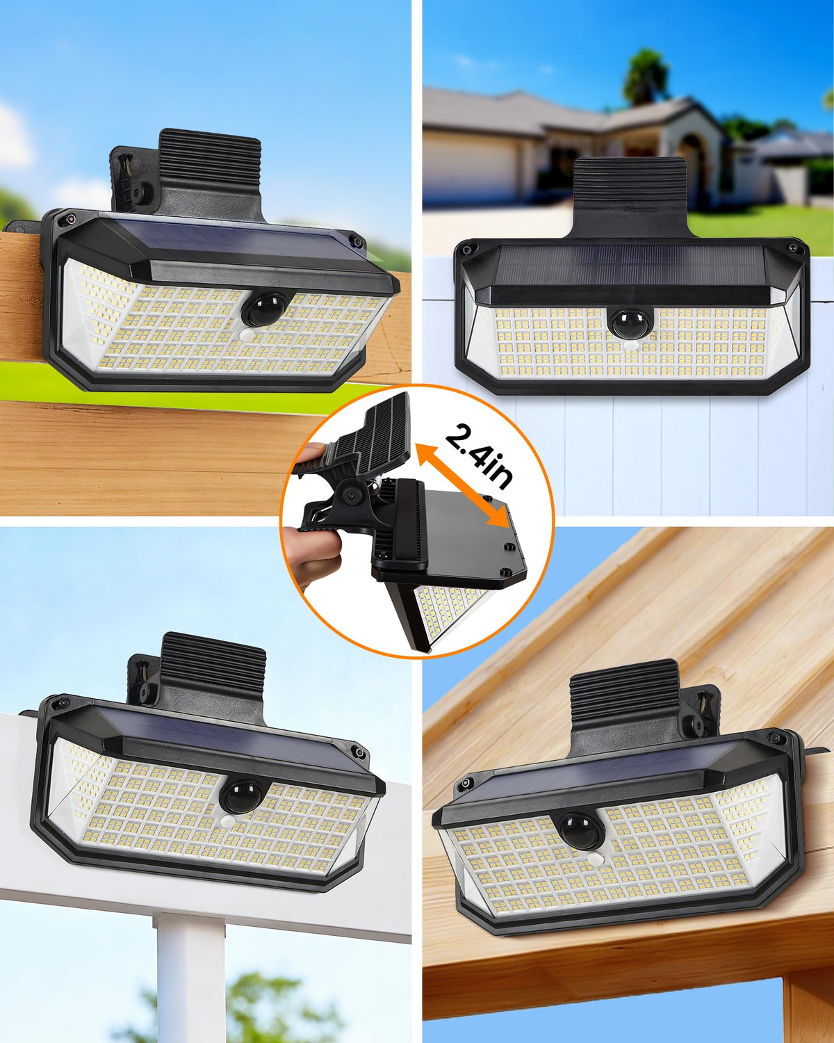 LUHLEE clip-on solar light delivering 1500LM for clear patio lighting