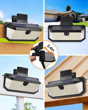 LUHLEE clip-on solar light delivering 1500LM for clear patio lighting