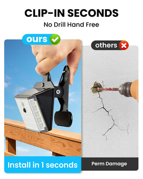 LUHLEE durable metal clip ensures secure mounting on fences and gutters.
