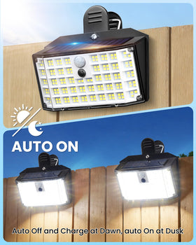 LUHLEE two-pack outdoor lights for fence, garden, and patio lighting.