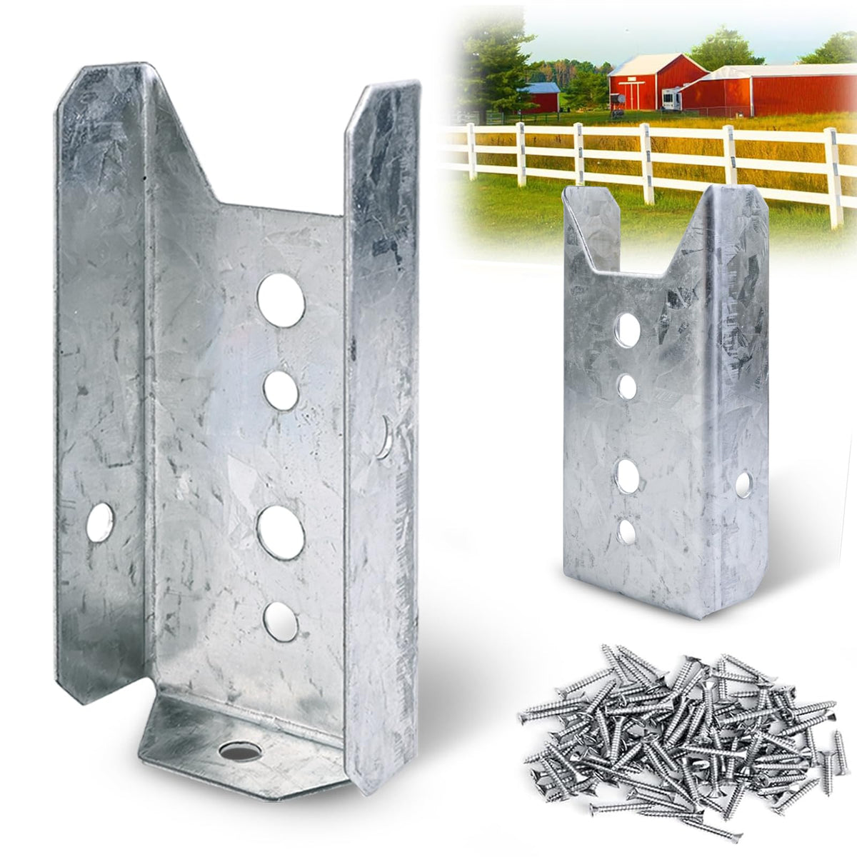 LukLoy 20-pack brackets for 2x4 rails for sturdy fence assembly.