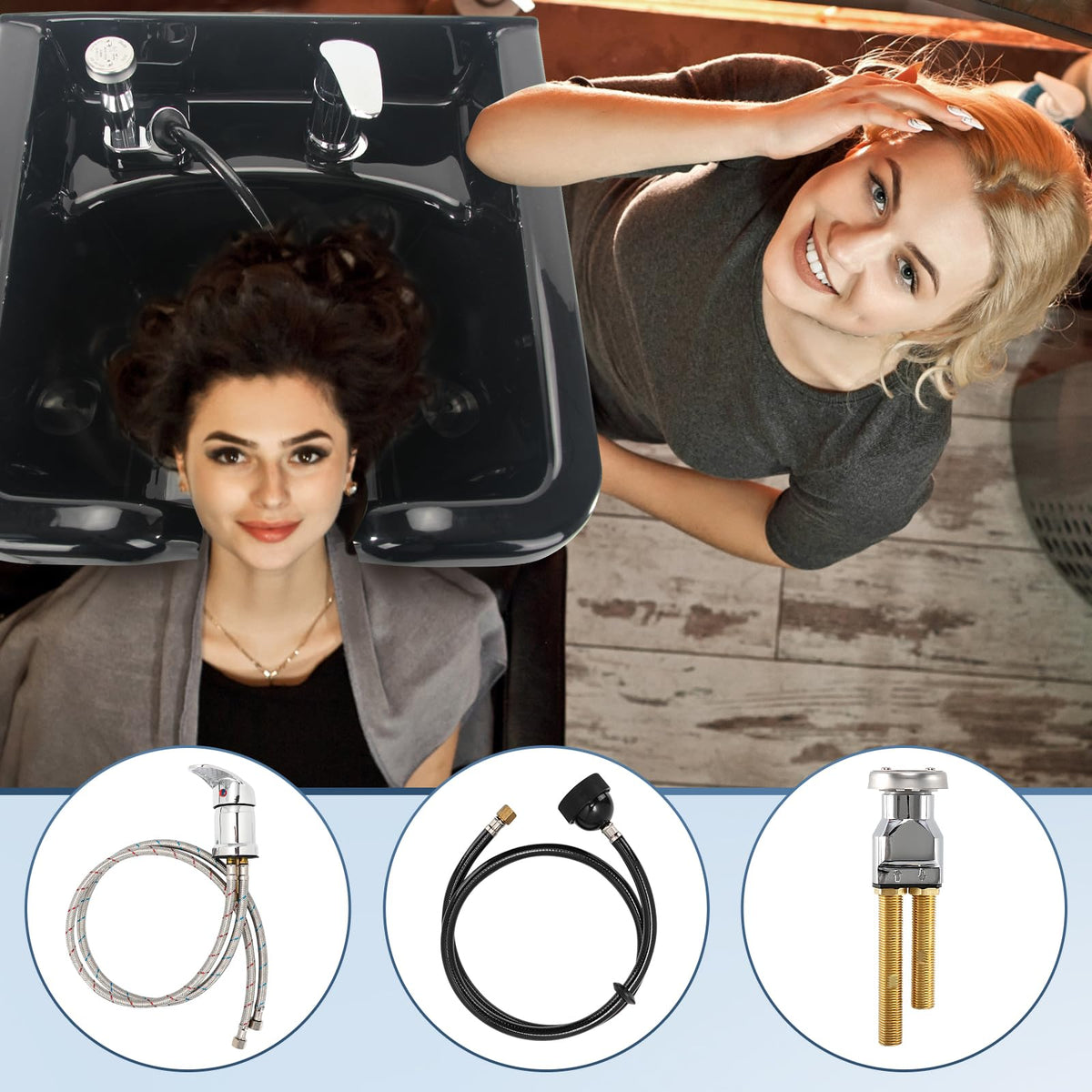 LukLoy backflow-prevention feature ensures safe use during salon rinses