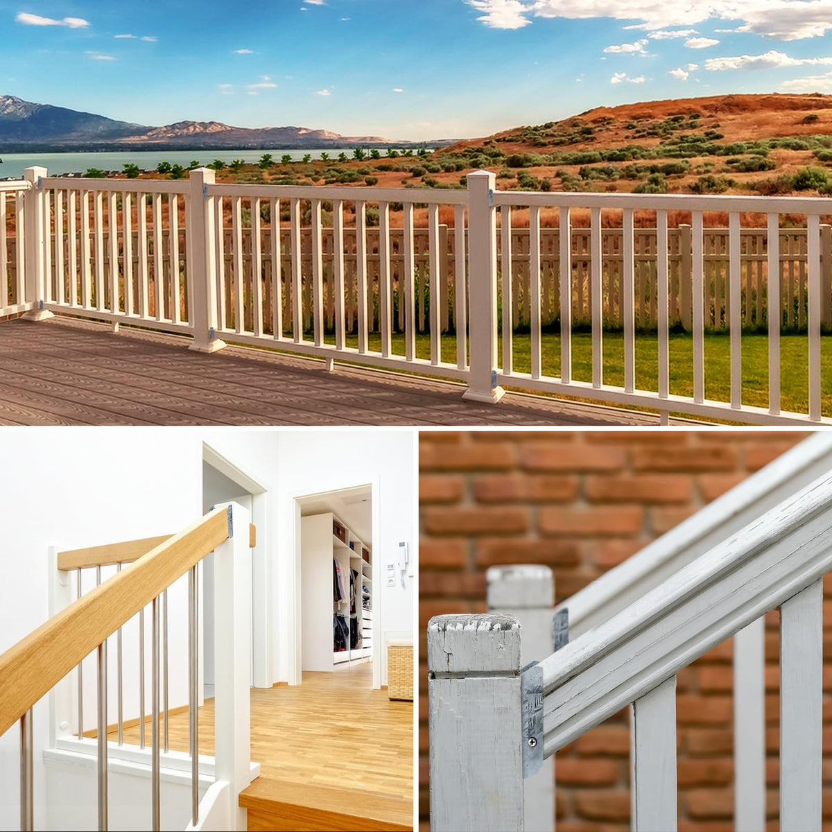 LukLoy corrosion-resistant brackets resist weathering for outdoor fences.