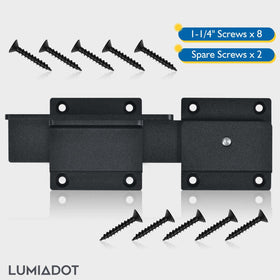 Lumiadot latch supports sliding or swinging door applications