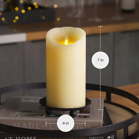 Luminara ivory battery-operated candle with 1000-hour runtime for long ambience