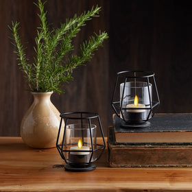Luminara glow in a dark room creates warmth.