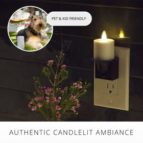 Luminara decorative indoor accent adds warm ambient lighting to any room.