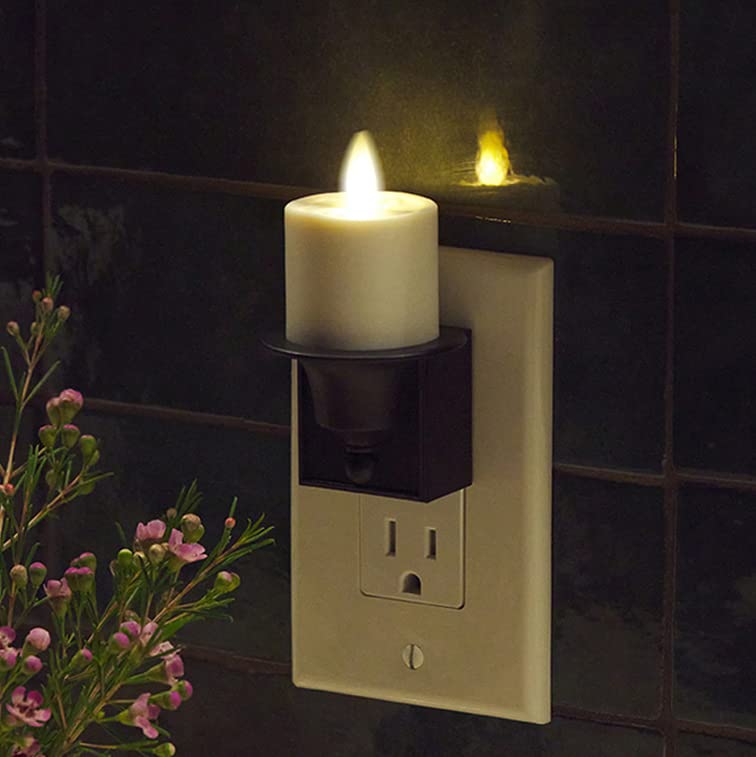 Luminara flameless candle nightlight with real flame-effect for cozy ambiance.